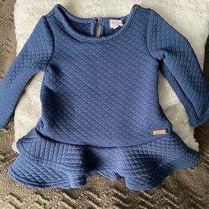 ❄️Kensie baby quilted navy top size 18 months